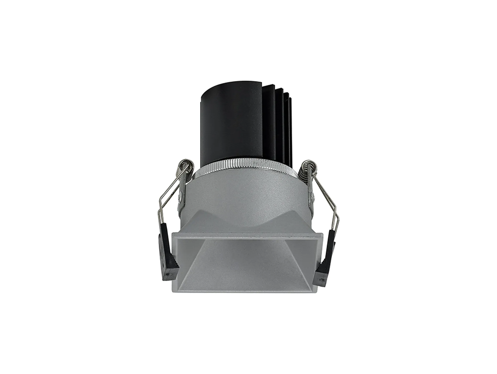 Biox 9 Tridonic Powered 9W 4000K 890lm 24° CRI>90 LED Engine Silver Square Fixed Recessed Spotlight, IP20 DM201935  Dlux Biox 9